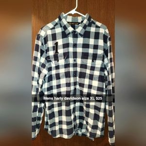 Mens harley davidson flannel